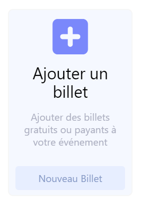 Ajouter un billet à la billetterie en ligne Soirée Sympa